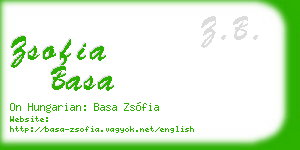 zsofia basa business card