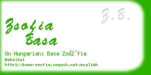 zsofia basa business card